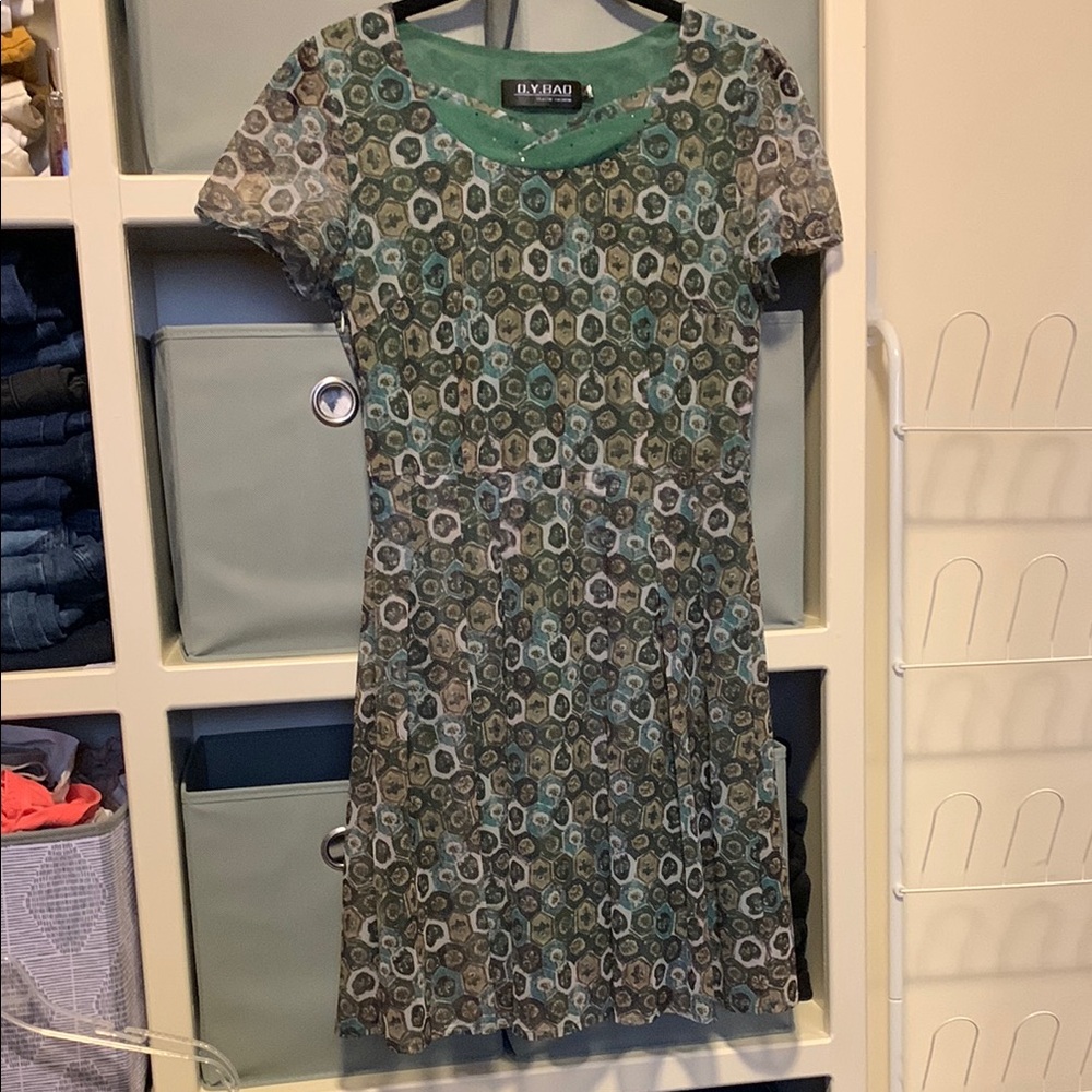Olivia Green Patterned Dress